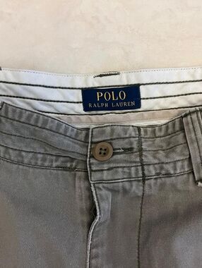 Polo Ralph Lauren Khaki Shorts, Used, Missing Button On The Back Left Pocket.